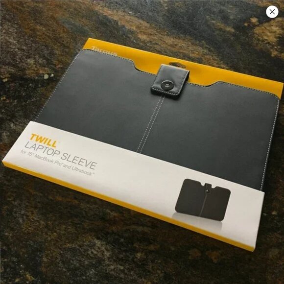 Targus Black Twill Laptop Sleeve For 15" MacBook Pro and Ultrabook NWT - Picture 6 of 13